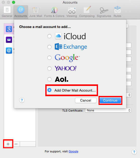 Apple Mail Client Configuration