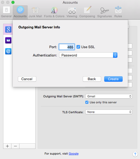 Apple Mail Client Configuration