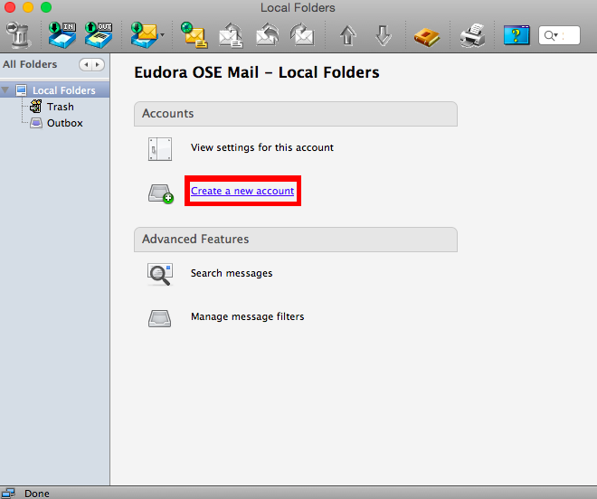 Eudora Mail Client for Mac Configuration